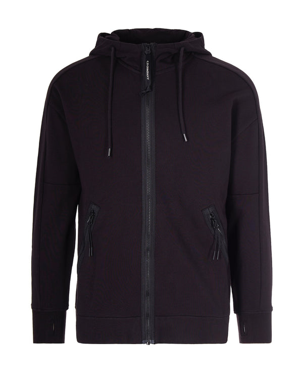 Hooded Sweatshirt Goggle Black Cotton Sweatshirts