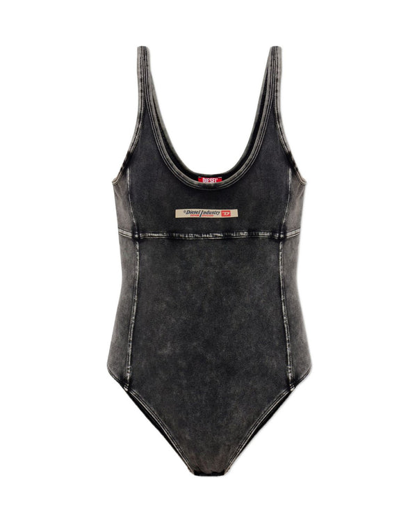 Bodysuit Phoebe Denim Off Black Off/black Cotton Elastane Tops
