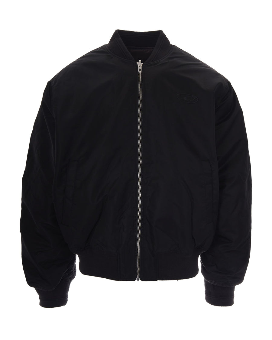 Bomber Jacket Oval D Black Deep/black Polyamide; Rib: Acrylic