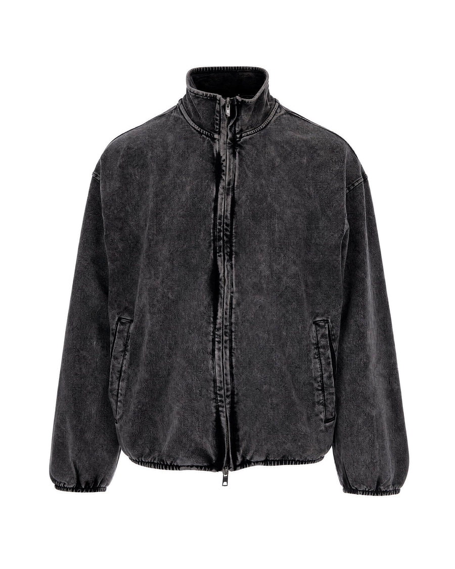 Bomber Jacket Black-Denim Black/denim Cotton Sweatshirts