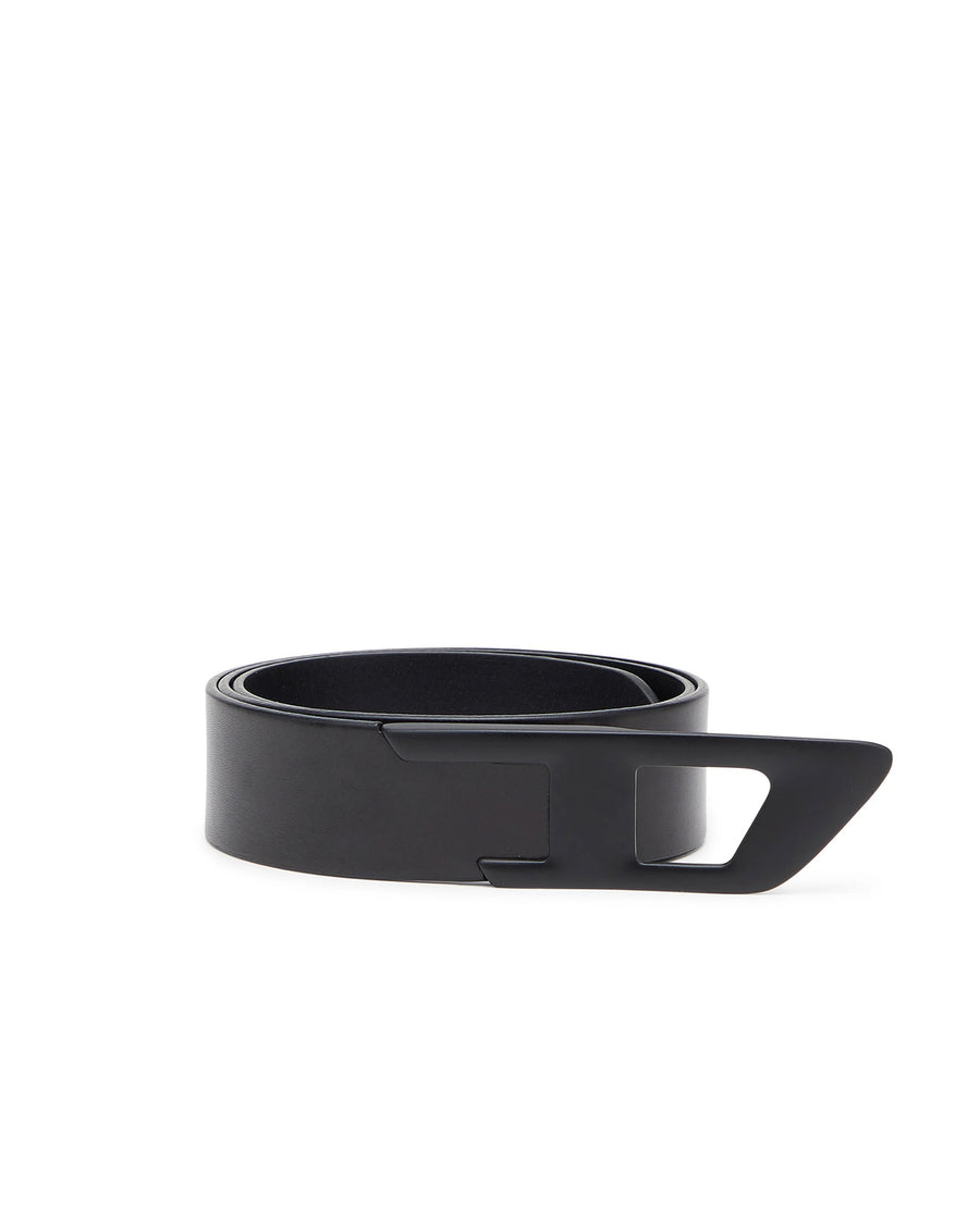 Belt With D Logo Buckle Black Leather Bovine