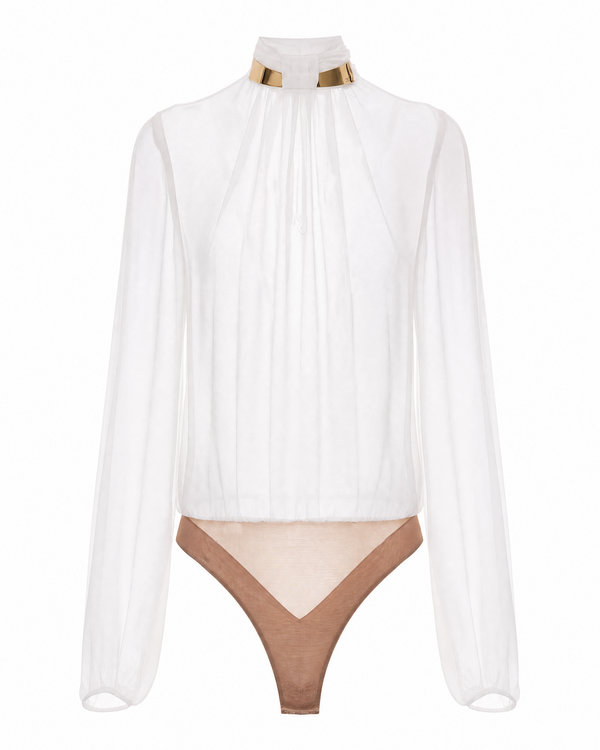 Bodysuit Gioiello Ivory Viscose Tops