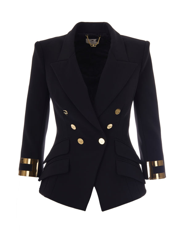 Blazer Logo Gioiello Black Polyester Jacket