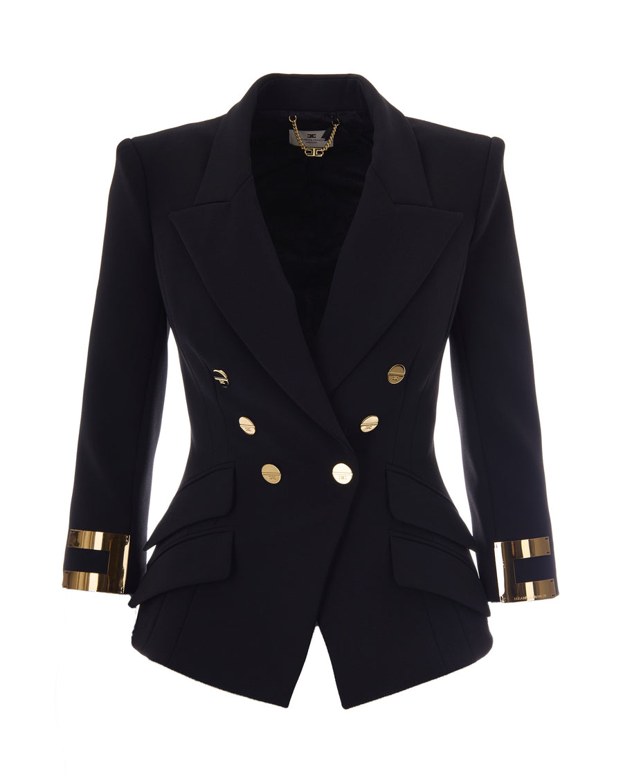 Blazer Logo Gioiello Black Polyester Jacket