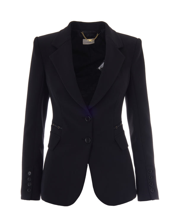 Blazer Black Polyester Jacket