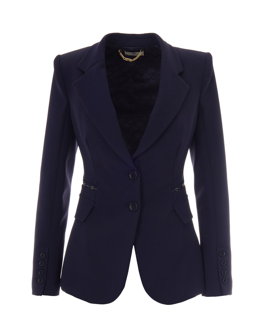 Blazer Midnight Blue Polyester Jacket