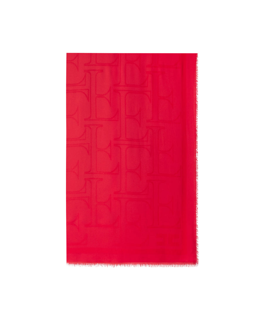 Foulard Logo Red Passion Viscose Modal Scarf