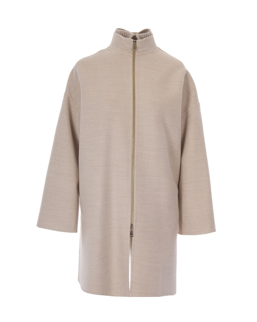 Caban Coat Double Di Lana Virgin Wool Casha'