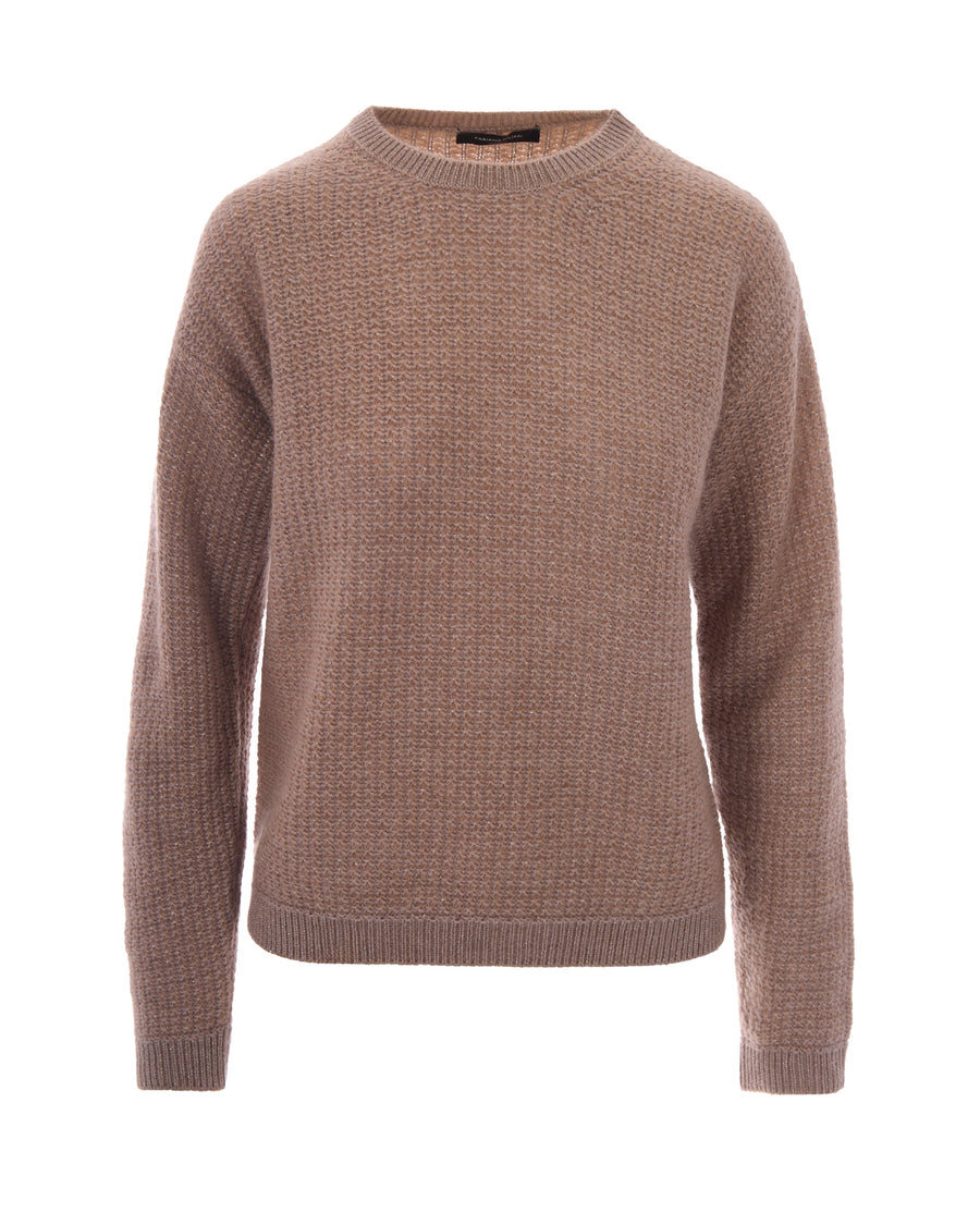 Knit Sweater Boxi Mocha Meringue Virgin Wool Jumpers