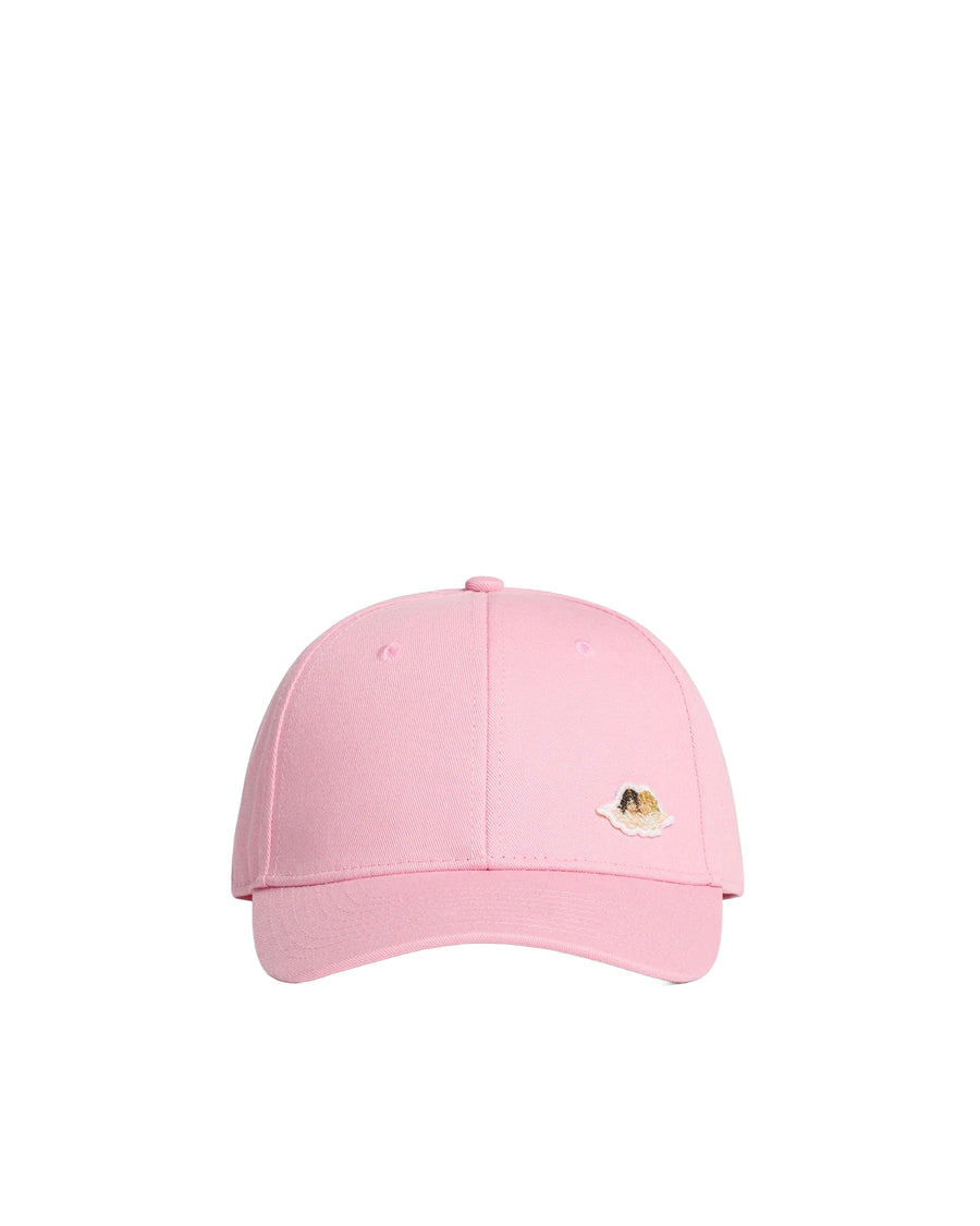 Cotton Baseball Cap With Angels Patch Pink Hat