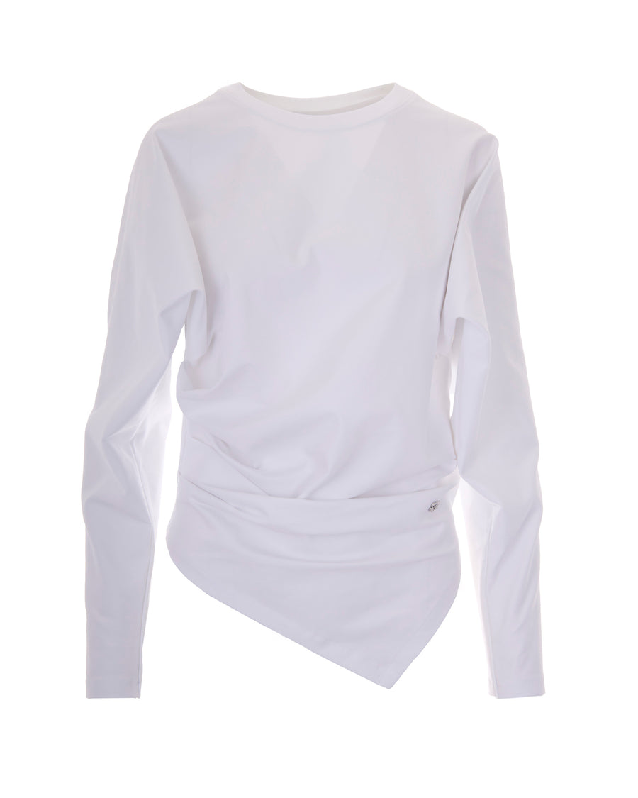 T-Shirt Heavy Stretch Draped Bright White Organic Cotton T-shirts & Jerseys