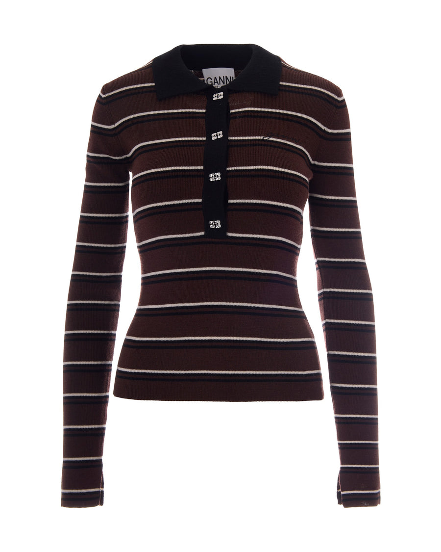 Polo Ribbed Merino Multicolour Wool Jumpers