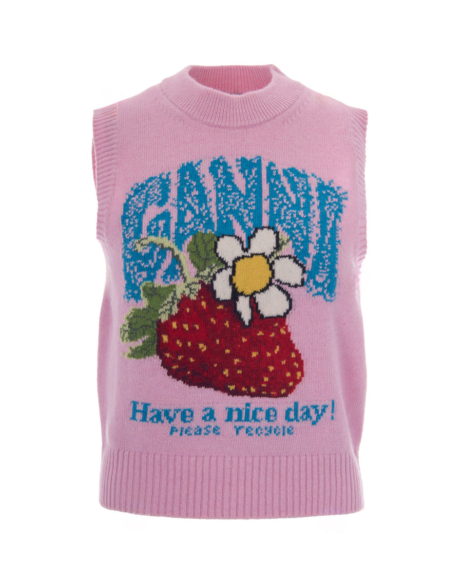 Wool Gilet Chalk Pink Jumpers