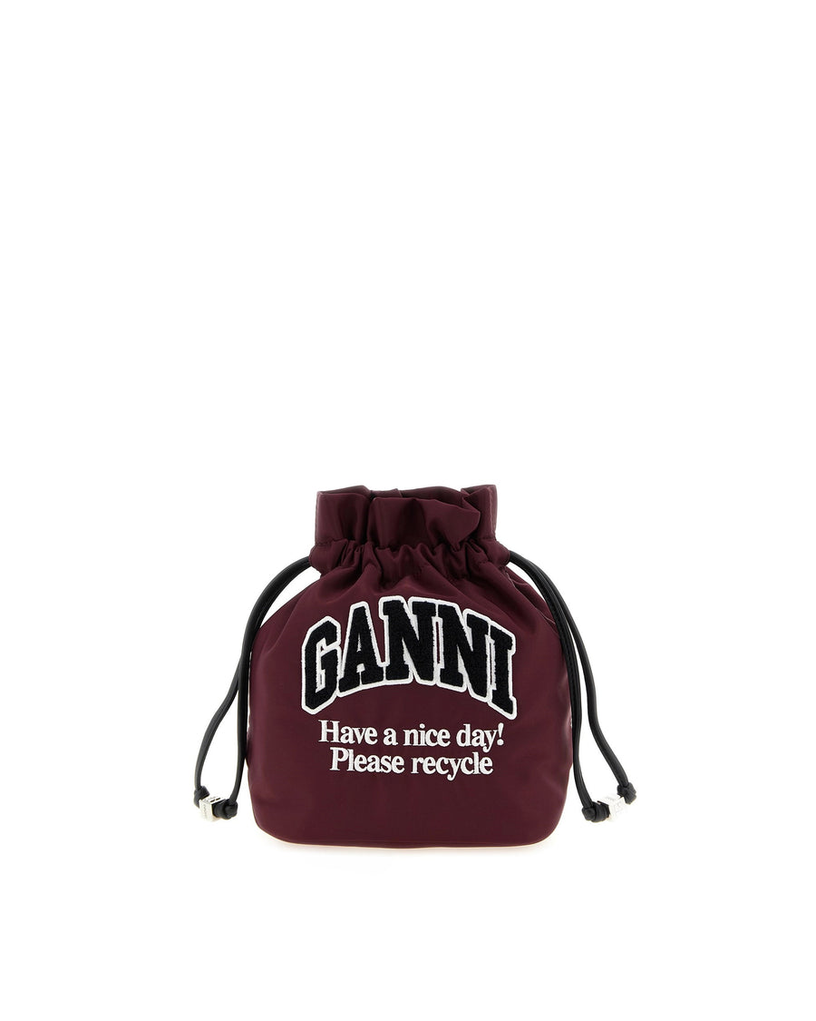 Nylon Bucket Bag Windsor Wine Recycled Polyamide Handbags