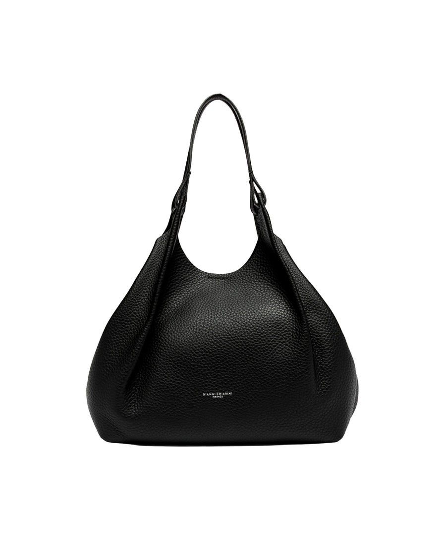 Leather Shoulder Bag Dua Black