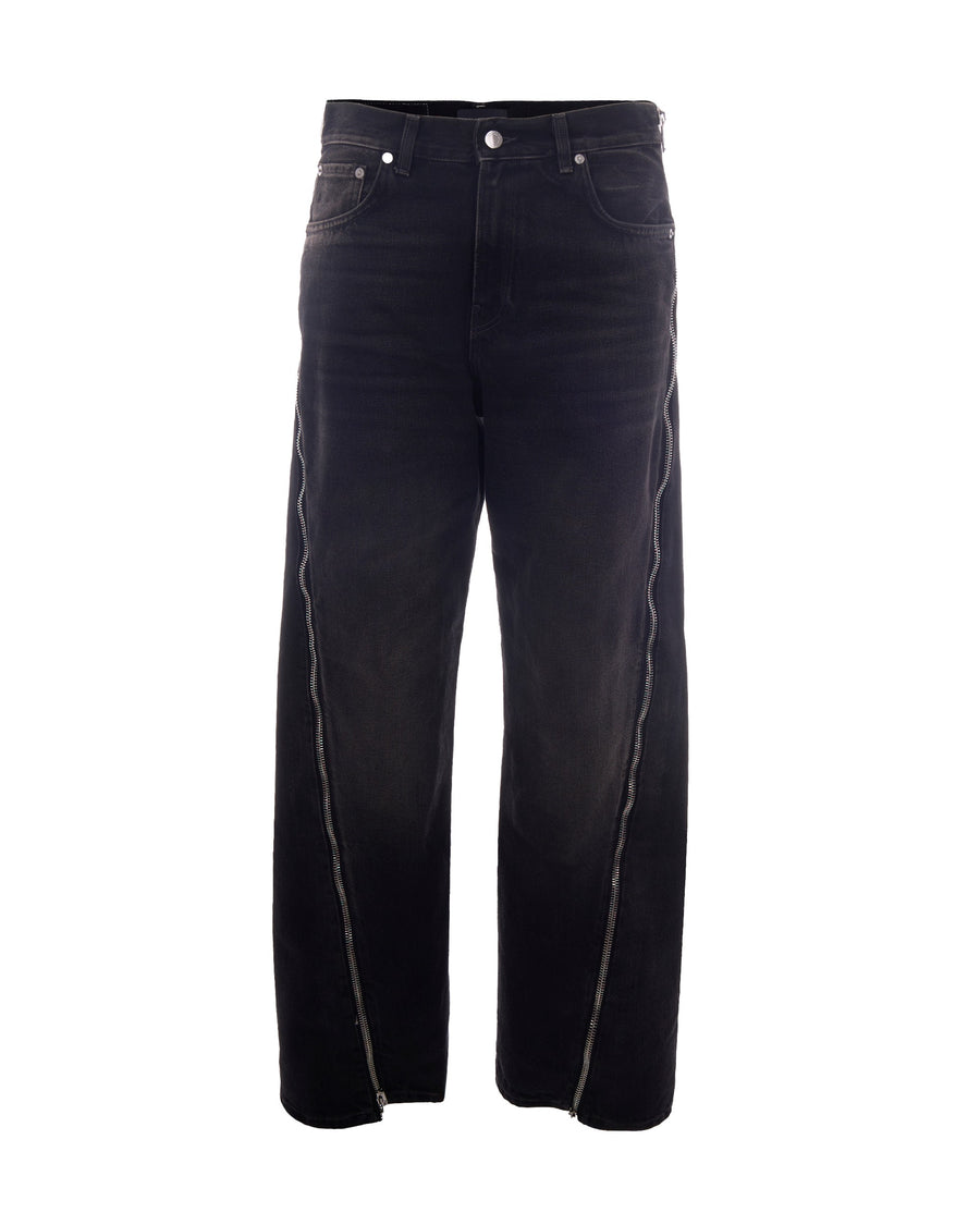 Jeans Bonnie Zip Vintage Black Cotton