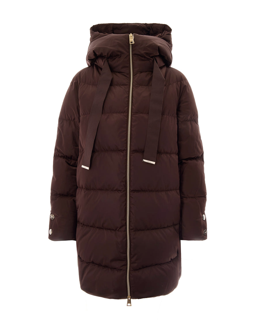 A-Shape Quilted Down Jacket Dark Polyester
