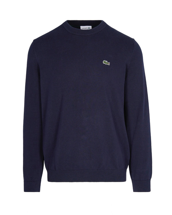 Crewneck Jumper Navy Blue Cotton Jumpers