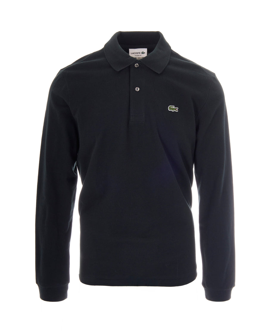 Long-Sleeve Polo Dark Varech Cotton Shirts