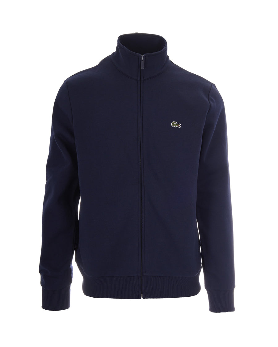 Zip-Up Sweatshirt Navy Blue Cotton Sweatshirts