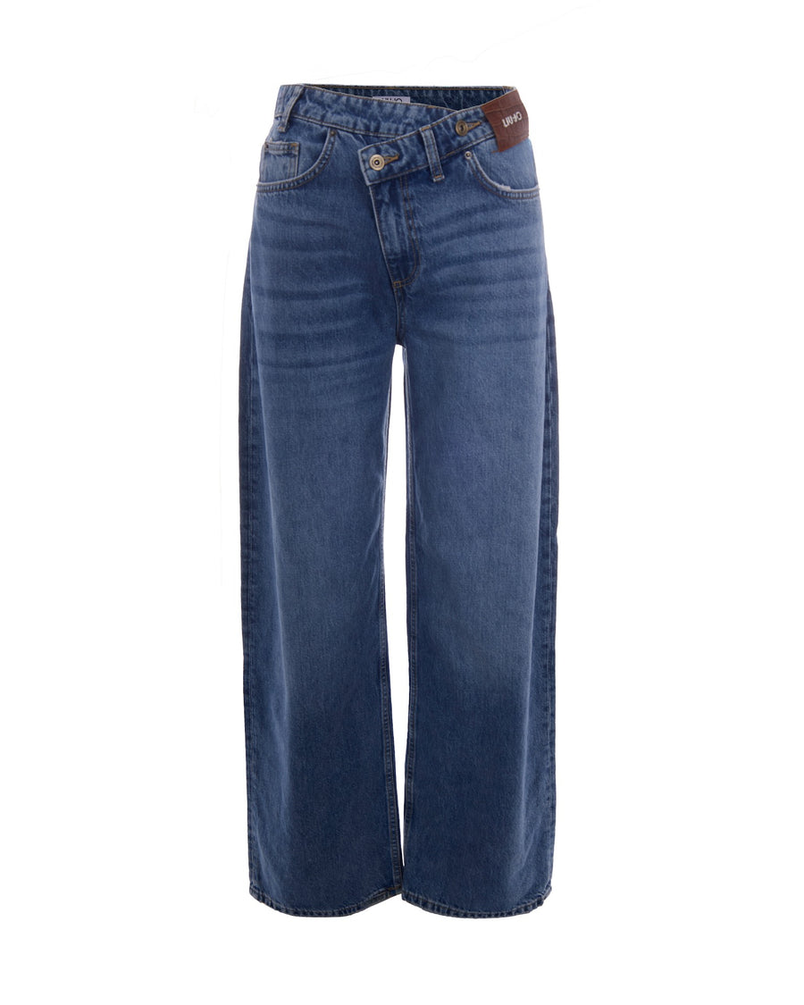 Straight Jeans Awry Blue Denim New Strong Cotton