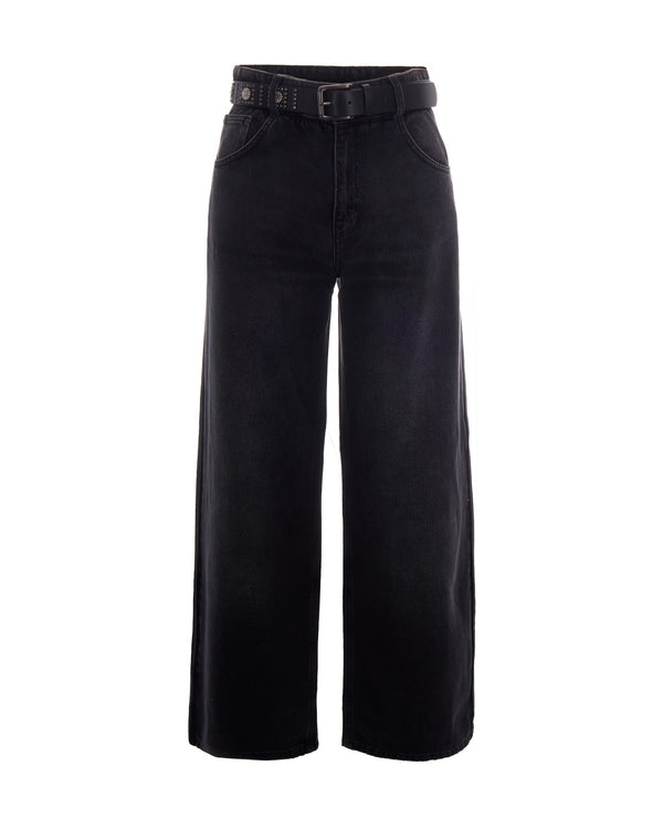 Jeans Candy Belt Black Denim Cotton