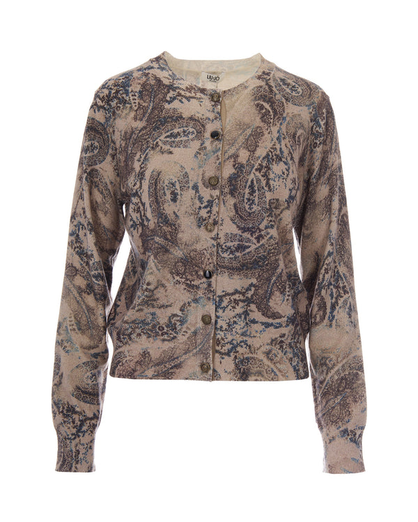 Cardigan Cashmere Blend Beige Viscose Cardigans