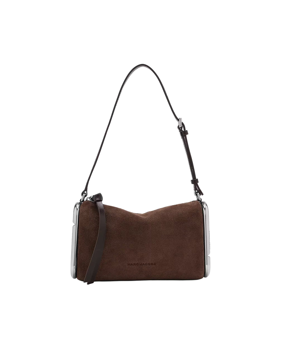 Shoulder Bag J Marc Suede Dark Brown Cow Leather Handbags