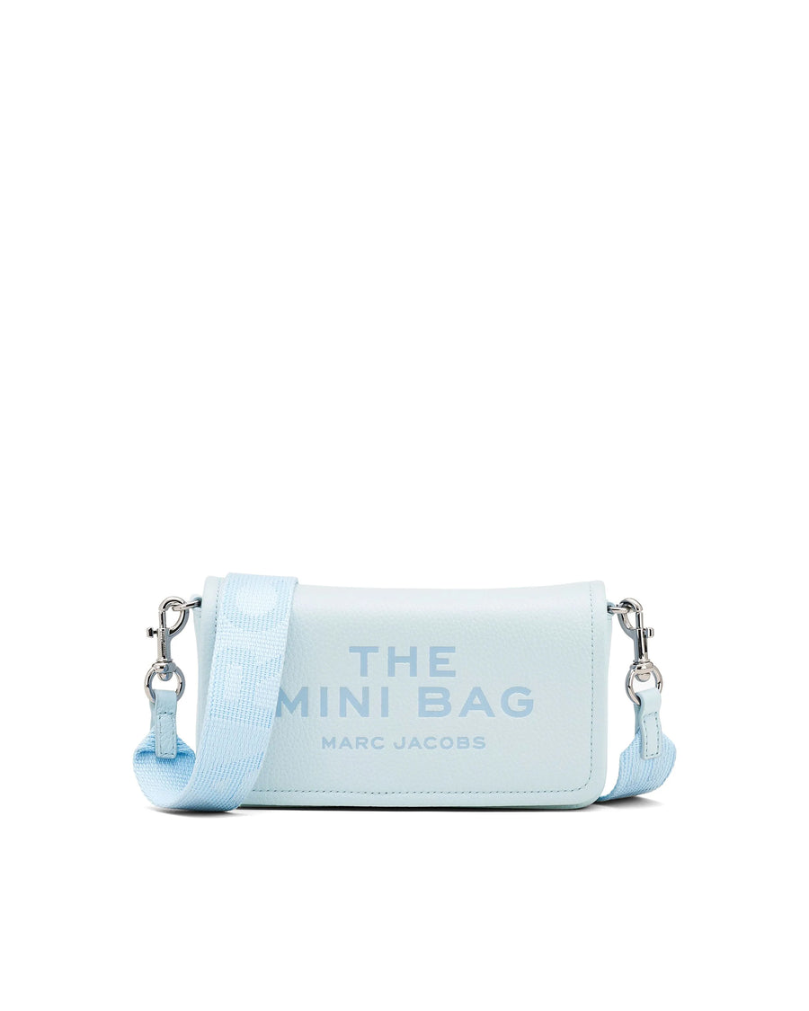 Leather Mini Shoulder Bag Cloud Blue Cow