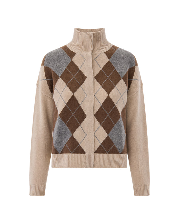 Knit Sweater Wool And Cashmere Ecru Cardigans