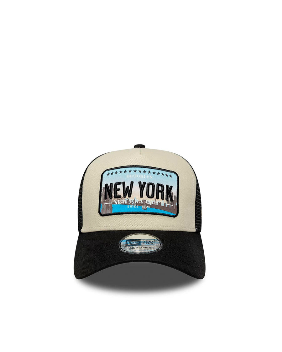 Trucker Cap 9forty A-Frame Licence Plate Black Hat