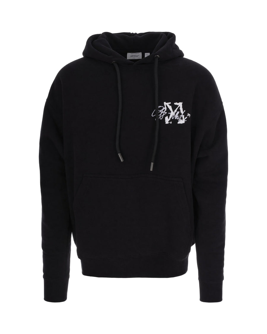 Hooded Cotton Sweatshirt Black Sweatshirts