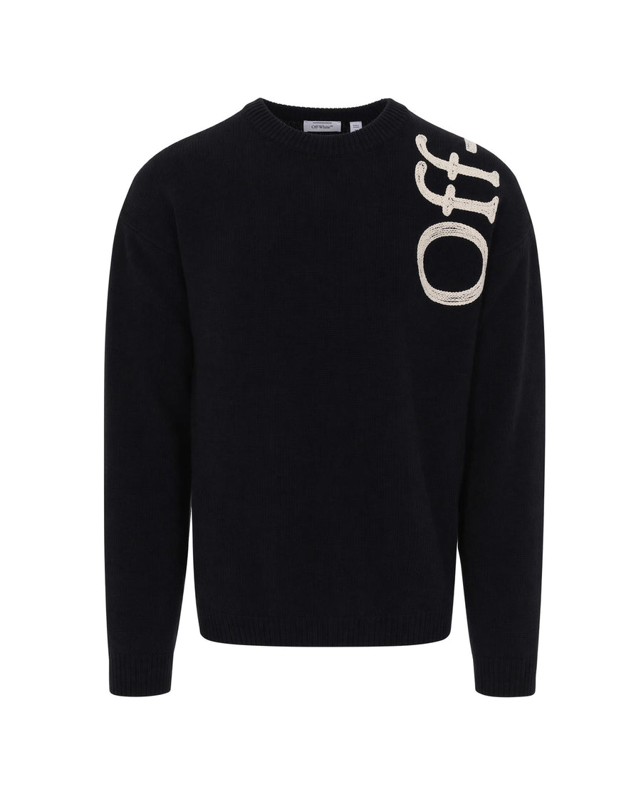 Crew-Neck Wool Jumper Black Jumpers