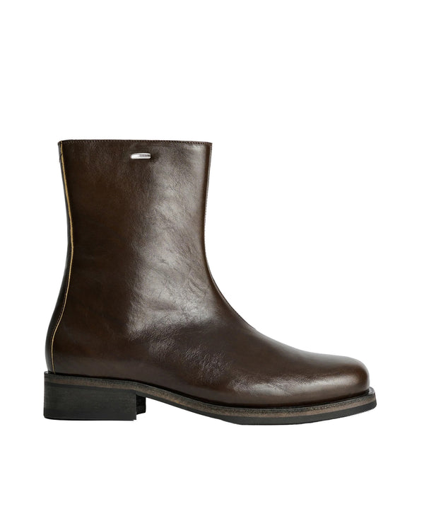 Ankle Boots Camion Deep Olive Leather Cow Leather; Sole: Rubber