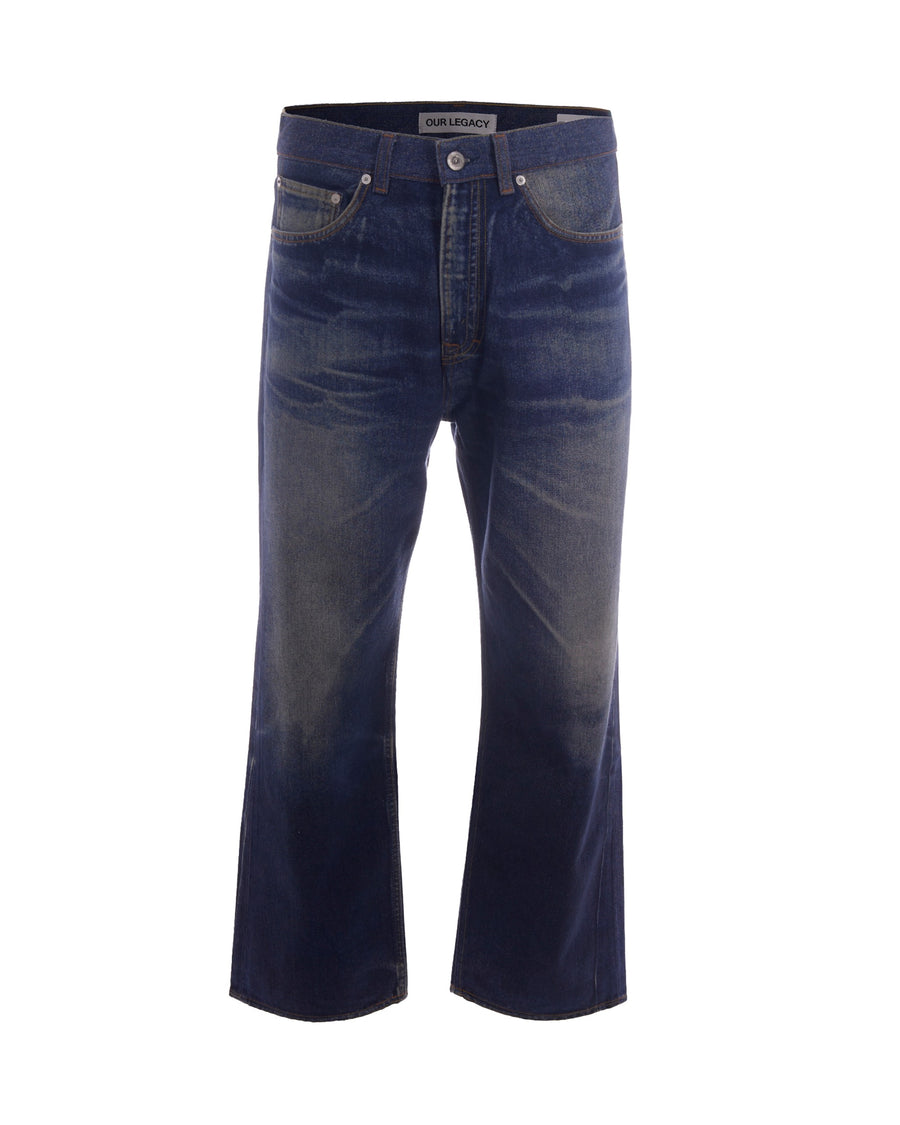 Jeans Third Cut Azure Print Cotton
