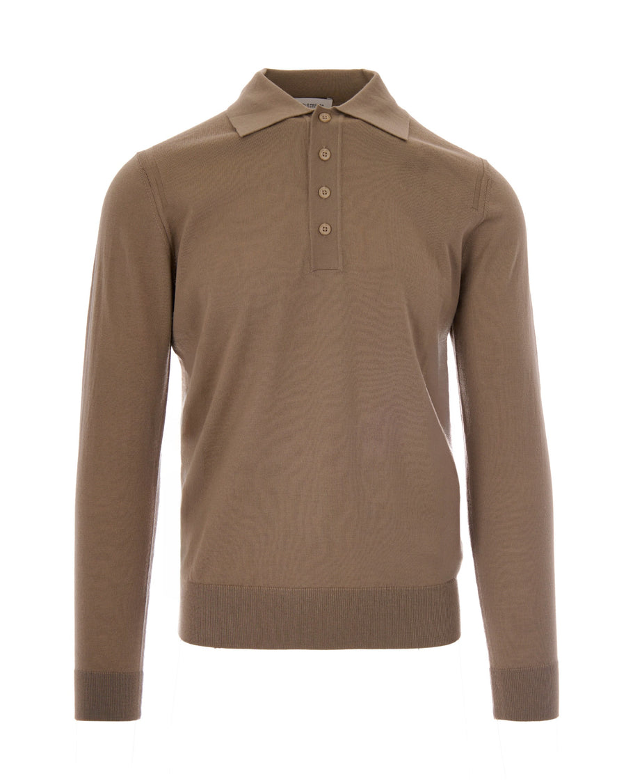 Polo Shirt Virgin Wool Dove Grey