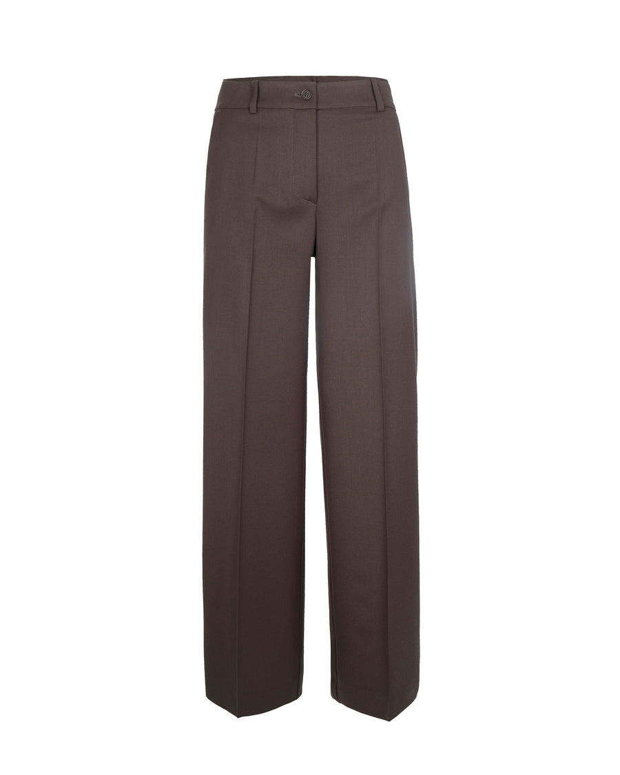 Trousers Virgin Wool Dark Brown