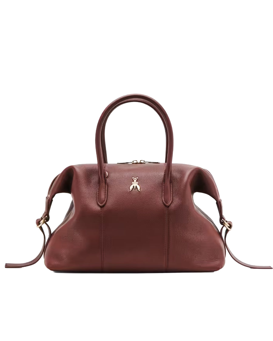 Smooth Leather Bowling Bag Hot Brown Calf Handbags