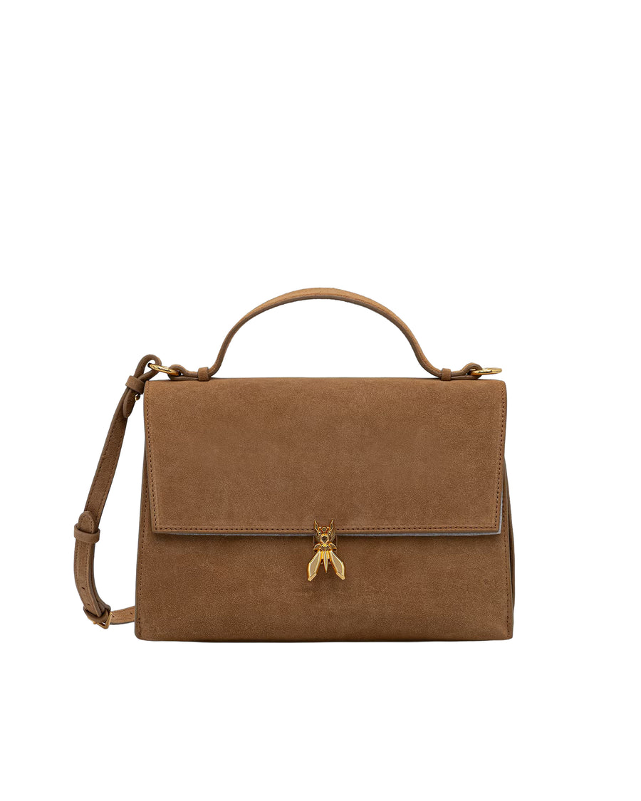 Natural Suede Crossbody Bag Calfskin Shoulder