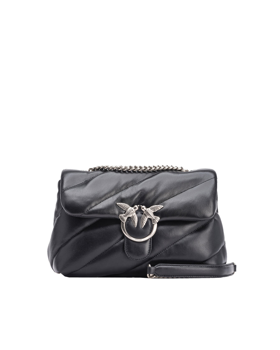 Shoulder Bag Love Puff Classic Nappa Leather Black/old Silver