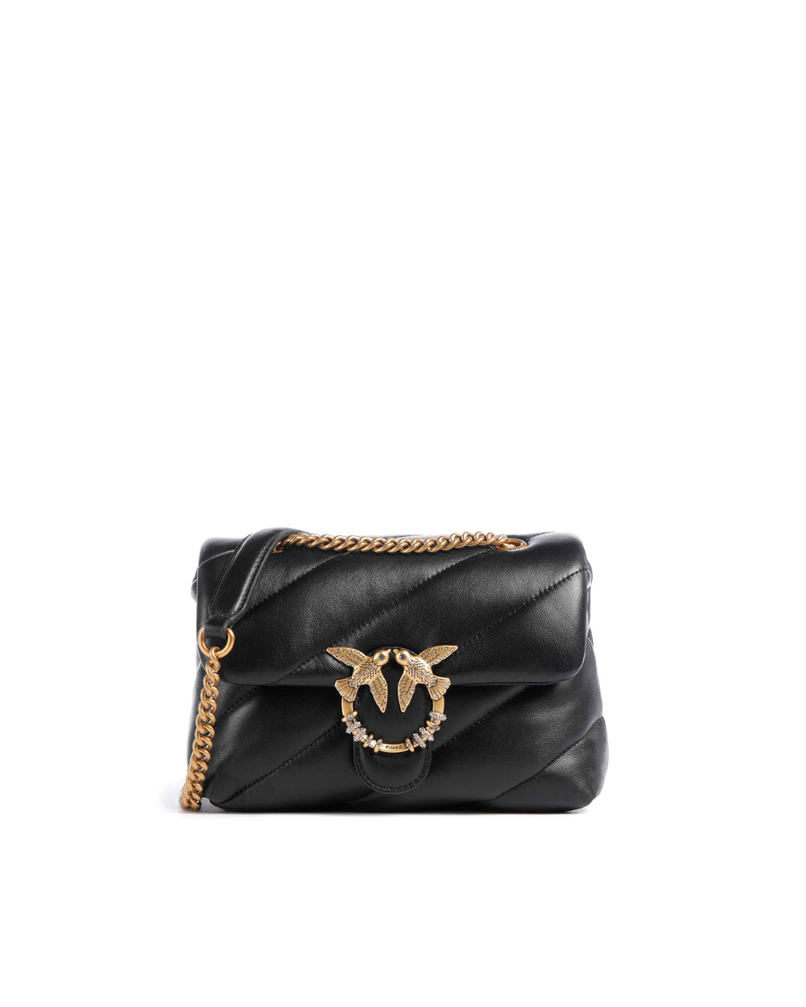 Shoulder Bag Mini Love Puff Black-Antique Gold Black/antique