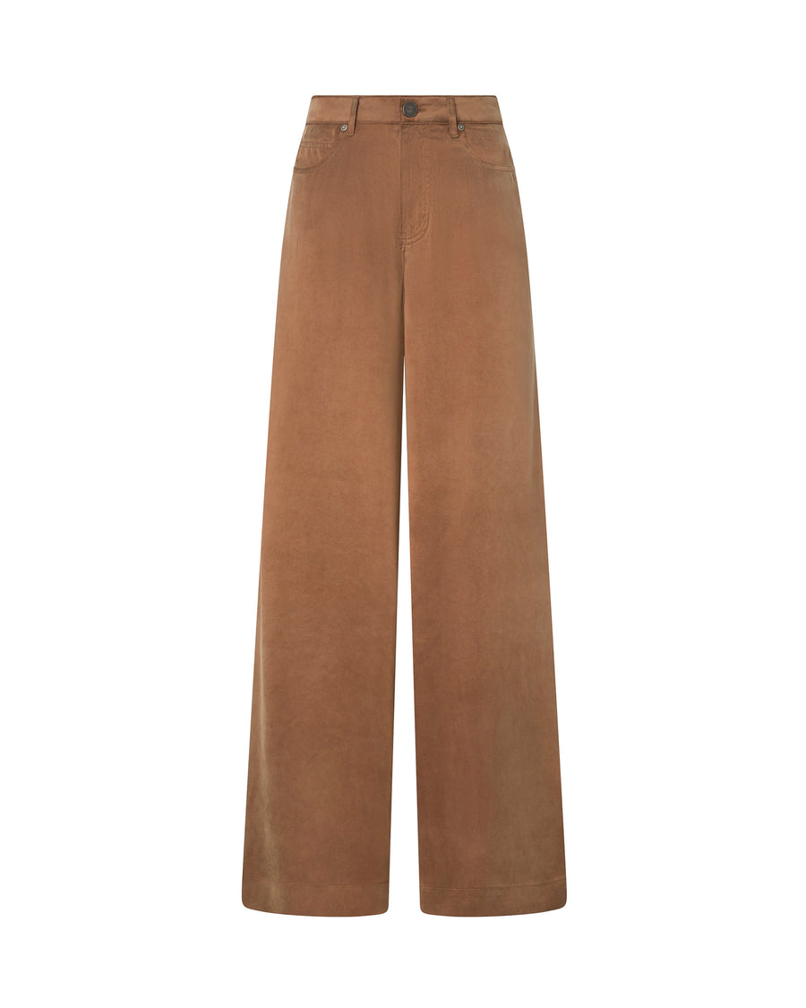 Palazzo Trousers Cupro-Viscose Brown Brown-coffee Liqueur Shell: Cupro