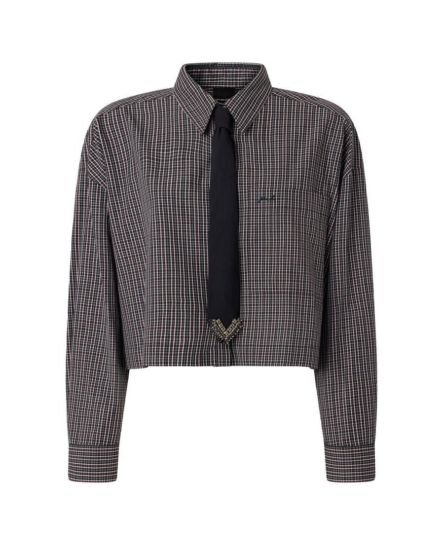 Shirt Carlina Quadri Black-White-Red Black/white/red