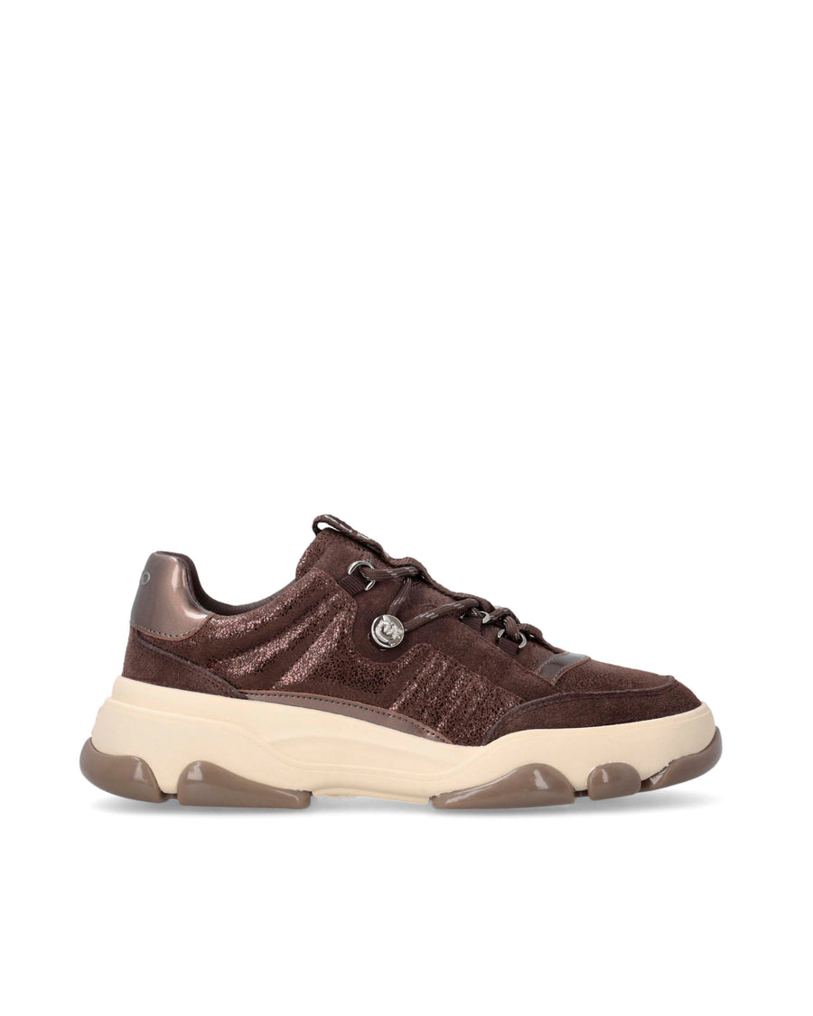 Sneakers Athena Dark Brown Suede Upper: Cow Leather Trainers