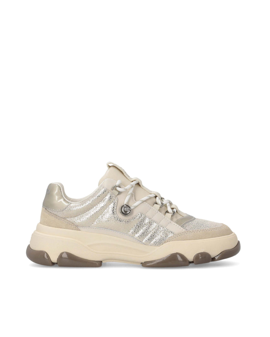 Sneakers Athena 01 Suede Platinum Upper: Cow Leather Trainers