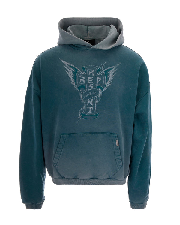 Hoodie Westside Smoked Teal Cotton Sweatshirts