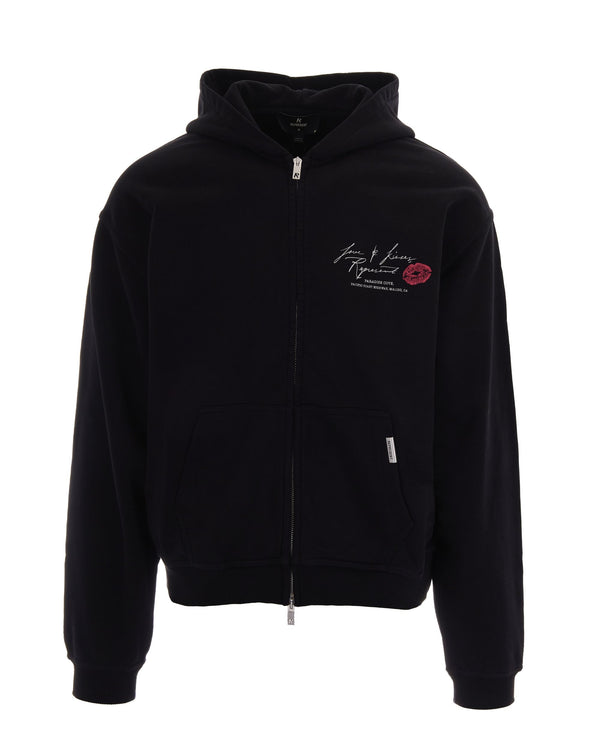 Sweatshirt Love And Kisses Jet Black Cotton Sweatshirts