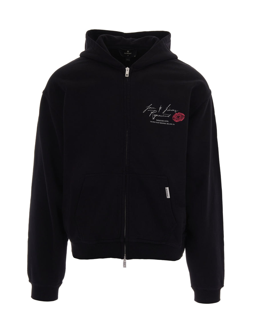 Sweatshirt Love And Kisses Jet Black Cotton Sweatshirts