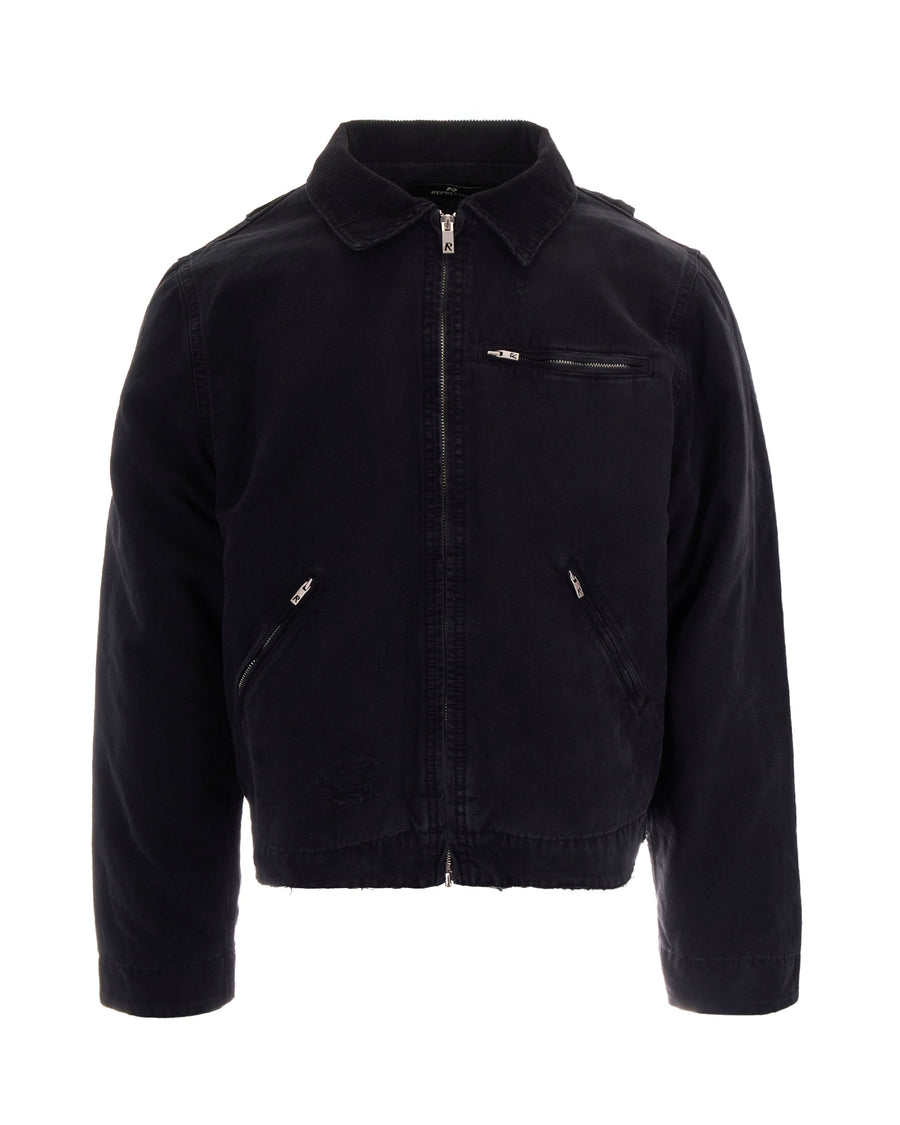 Jacket Work Black Cotton