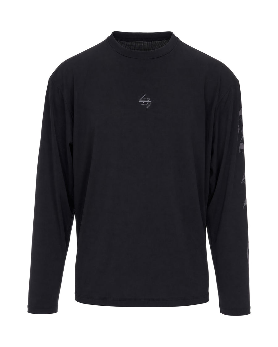 Long-Sleeve Technical T-Shirt Jet Black Polyester / Elastane T-shirts